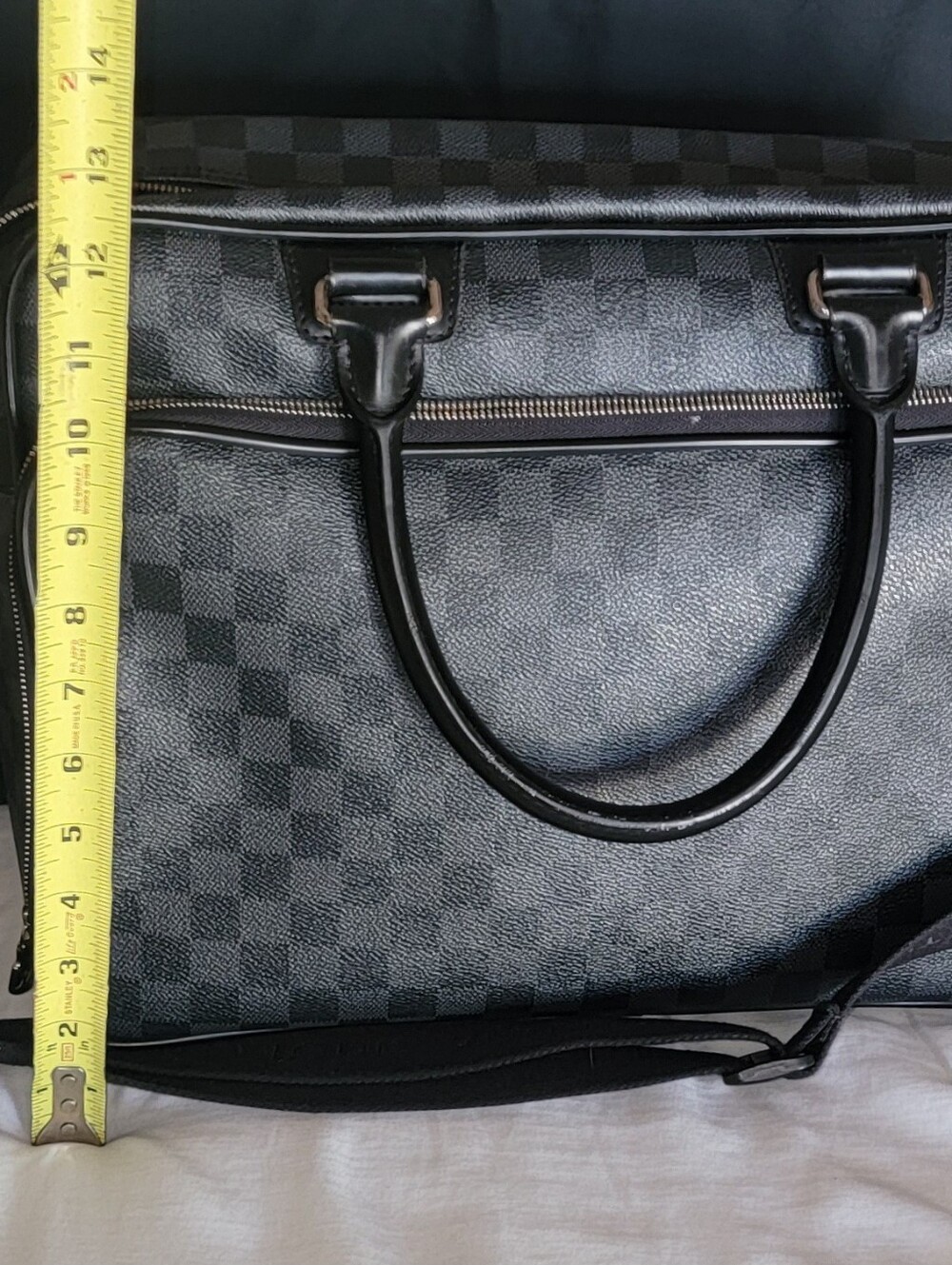 Authentic Louis Vuitton Black Checkered Travel Bag - Picture 8 of 16
